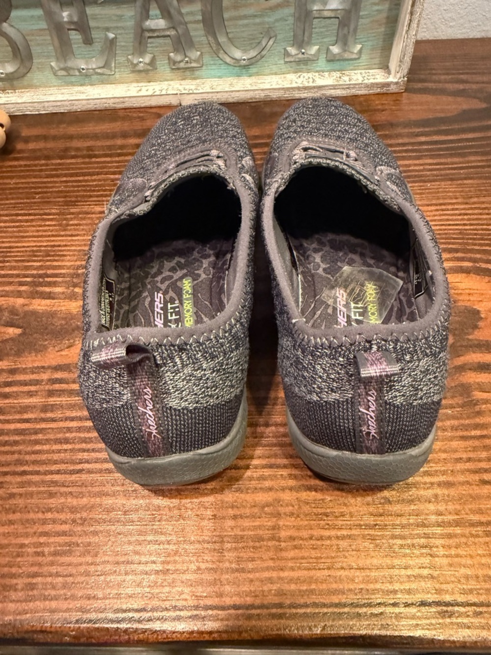Skechers Womens Active Breathe Easy Fortune knit Slip On Sneaker Gray Sz 7 - Picture 2 of 7